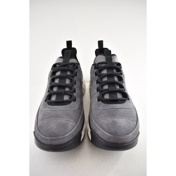 Chanel 23K Mens Grey Black White CC Logo Lace Up Low Top Trainer Sneaker 44 11 - Picture 6 of 13